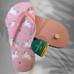 🎄2/$15 *NWT*🩴 kids unicorn flip flops L